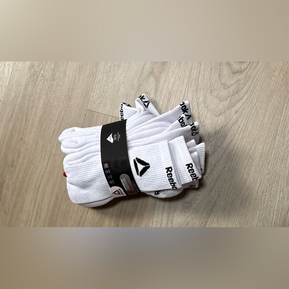 Reebok Other - Reebok White Men's Crew Athletic Socks - Pack of 6